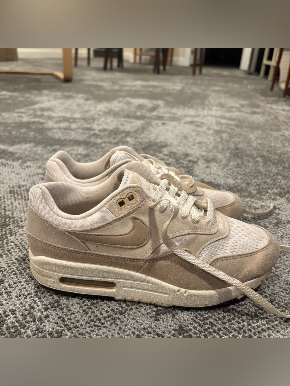 Nike Air Max 1 Pale Ivory Sanddrift Shoes Womens U.S. 7.5